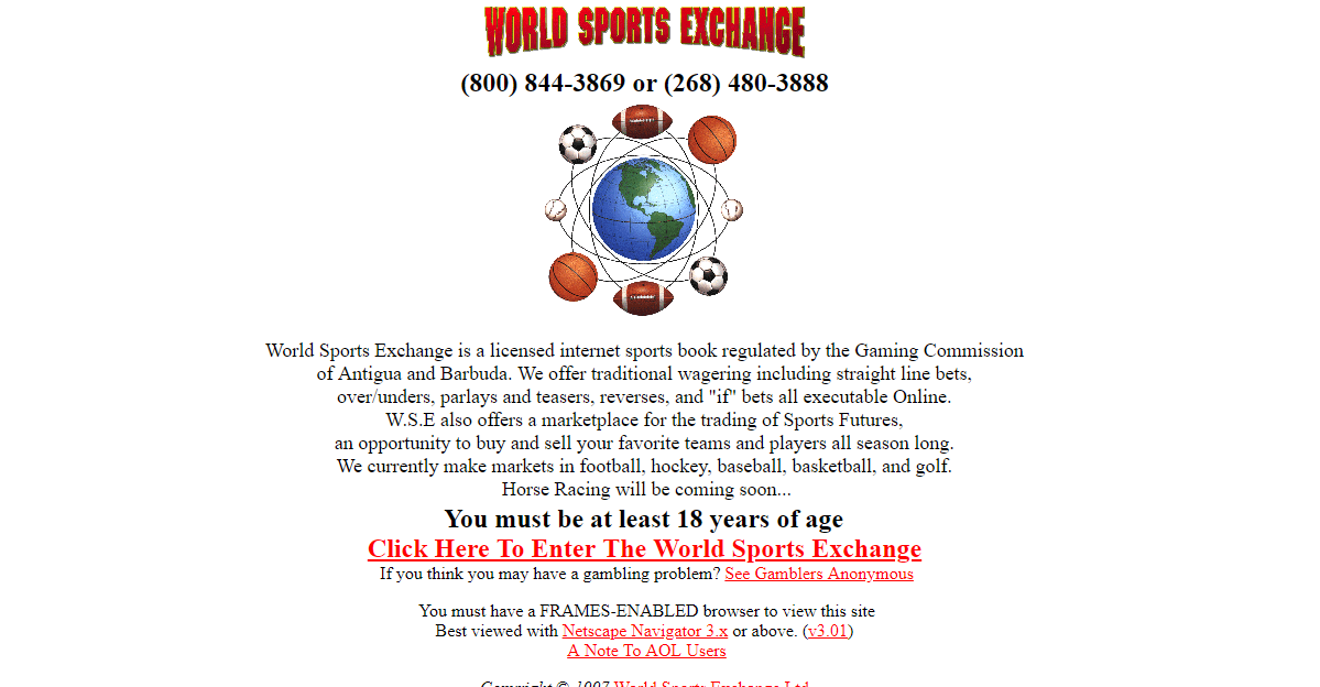 WSEX sportsbook in 1997