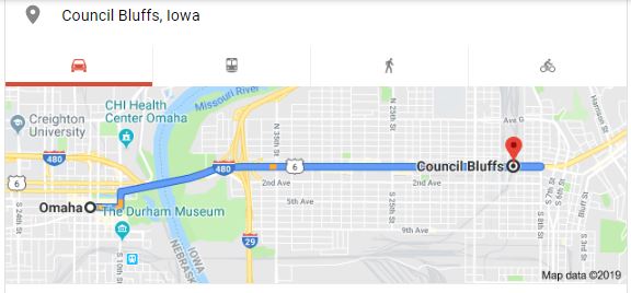 omaha to council bluffs