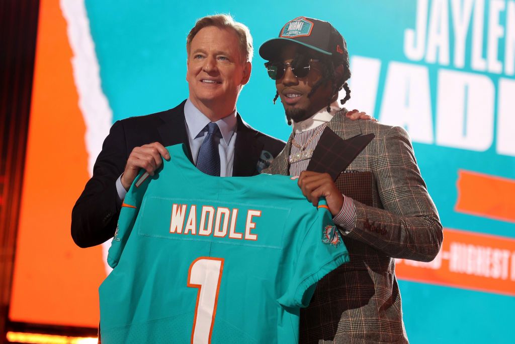 Waddle drafted by Miami grade