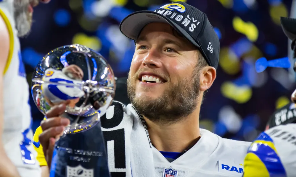 Matthew Stafford winning the Super Bowl