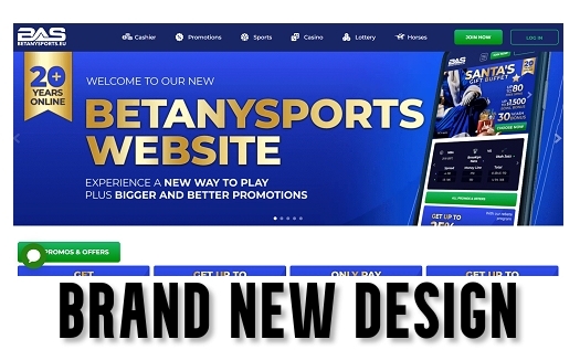 New design for BetAnySports ebsite
