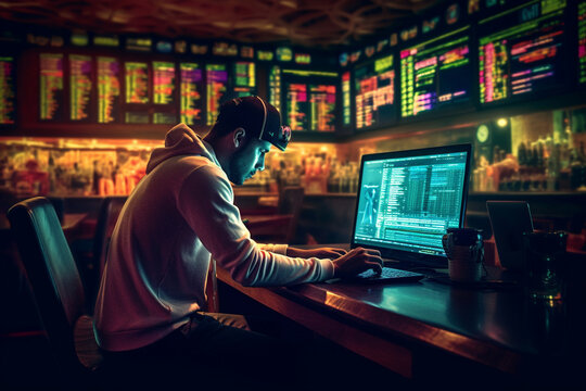 Man studying games at the sportsbook