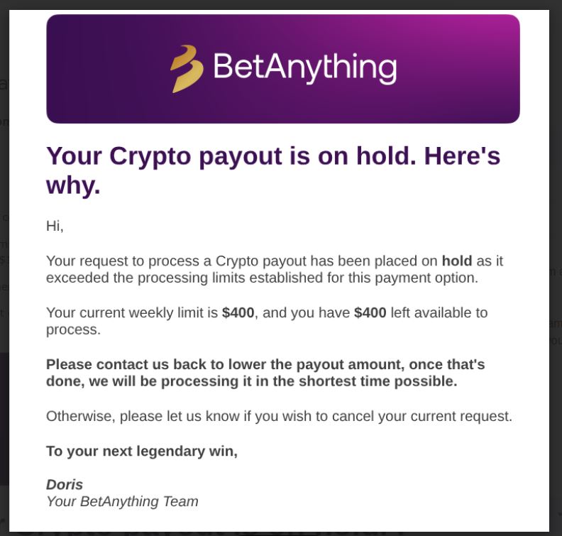 betanything complaint