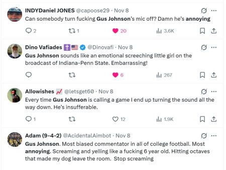 Gus Johnson is the most annoying announcer