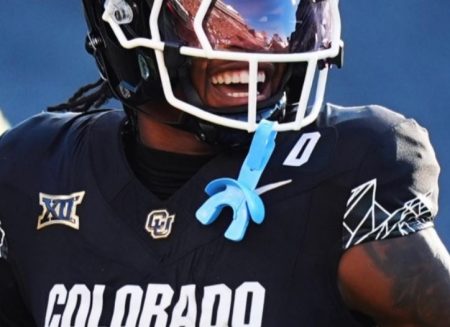 mouthguard hangs loose during football game