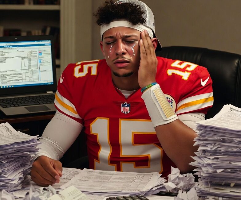 Patrick Mahome doing his taxes
