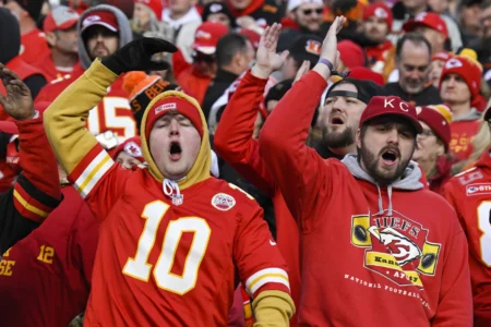 Modern fans decked out in team gear