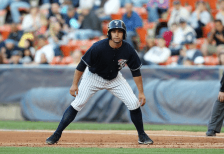 runner leading off first base