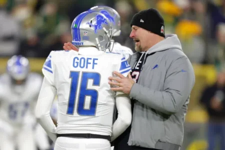 Jared Goff and Dan Campbell